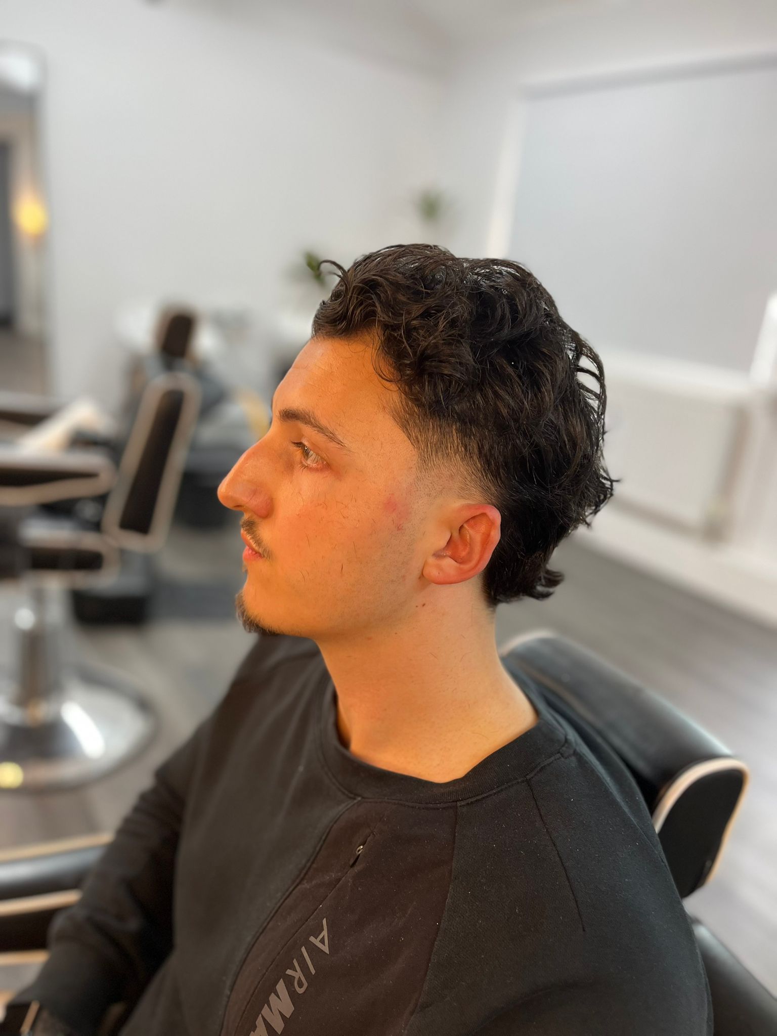 Textured European hairstyle